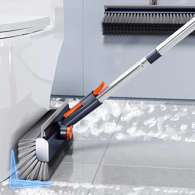 🔥Hot Sale 49% OFF🧹3-in-1 Floor Scrub Brush with Long Handle – Heavy-Duty Stiff Bristles for Bathroom, Kitchen, Patio & More 🧽✨