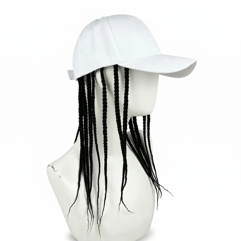 Hip-Hop Punk Baseball Cap with Braided Dreadlock Wig – Adjustable Snapback