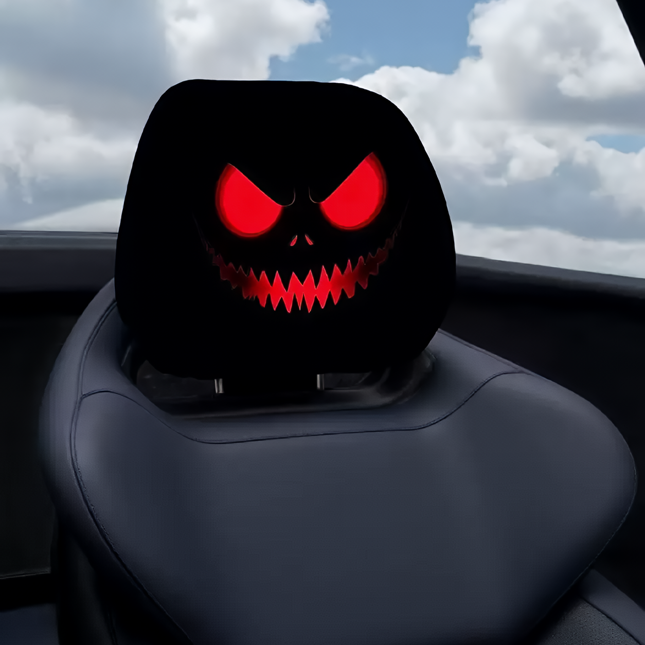 🔥LAST DAY PROMOTION 55% OFF😆Fear & Funny Car Headrest Covers – Universal Fit 2PCS🚗