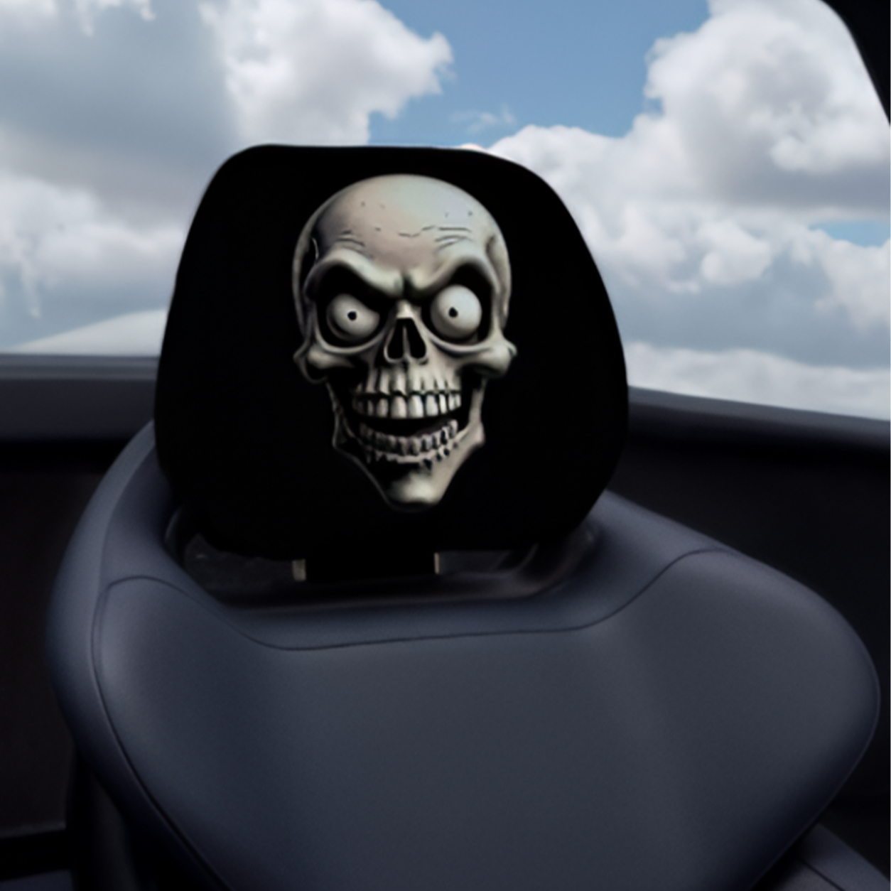 🔥LAST DAY PROMOTION 55% OFF😆Fear & Funny Car Headrest Covers – Universal Fit 2PCS🚗