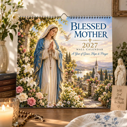 2027 Blessed Mother Wall Calendar – A Year of Grace, Hope & Prayer | Virgin Mary Christian Faith Calendar