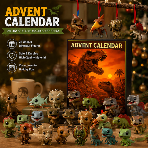 HOT SALE🦖Dinosaur Advent Calendar, 24‑Day Christmas Countdown Calendar