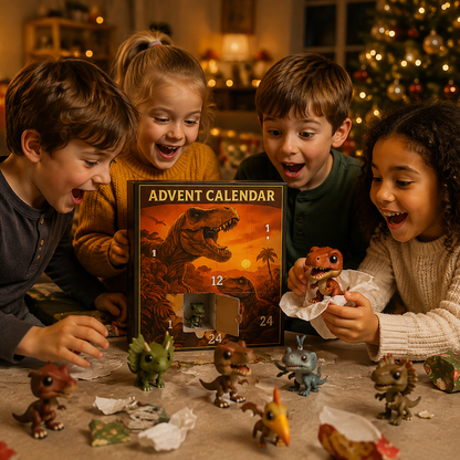 HOT SALE🦖Dinosaur Advent Calendar, 24‑Day Christmas Countdown Calendar