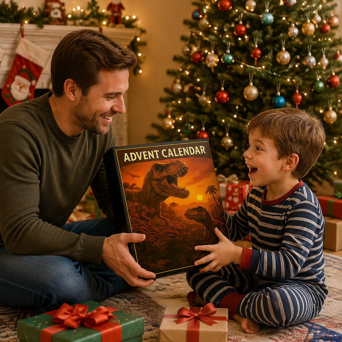 HOT SALE🦖Dinosaur Advent Calendar, 24‑Day Christmas Countdown Calendar