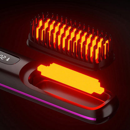 ✨✨Last Day Special Price 💥Wireless Ceramic Heating Hair Straightening Comb💇‍♀️