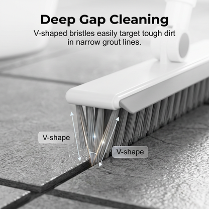 🧹 2-in-1 Grout & Corner Scrubber Brush with Squeegee🫧