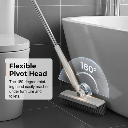 🧹 2-in-1 Grout & Corner Scrubber Brush with Squeegee🫧