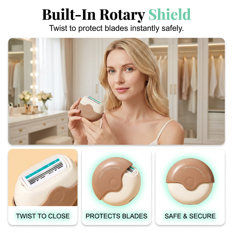 💕Portable 3-Layer Hair Shaver with Rotating Cover