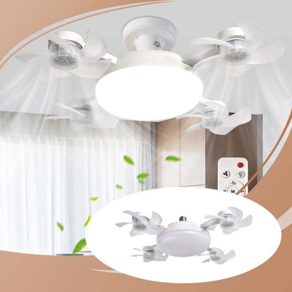 🔥HOT SALE 50% OFF🌀New E27 Socket Ceiling Fan Light – 2‑in‑1 Silent LED Fan with Remote Control