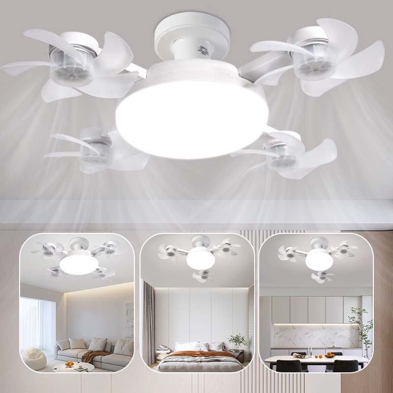🔥HOT SALE 50% OFF🌀New E27 Socket Ceiling Fan Light – 2‑in‑1 Silent LED Fan with Remote Control