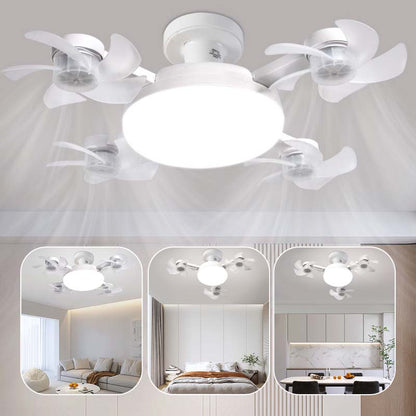 🔥HOT SALE 50% OFF🌀New E27 Socket Ceiling Fan Light – 2‑in‑1 Silent LED Fan with Remote Control