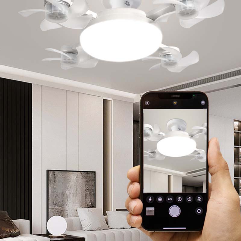 🔥HOT SALE 50% OFF🌀New E27 Socket Ceiling Fan Light – 2‑in‑1 Silent LED Fan with Remote Control