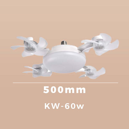 🔥HOT SALE 50% OFF🌀New E27 Socket Ceiling Fan Light – 2‑in‑1 Silent LED Fan with Remote Control