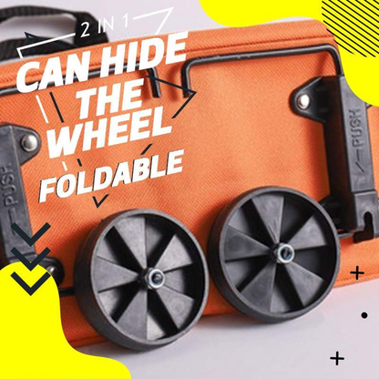 🌱✨ Limited Time 46% OFF✨ Collapsible Rolling Shopping Bag, Portable Foldable Wheeled Grocery Tote Bag Reusable Handbag For Supermarket Market Travel