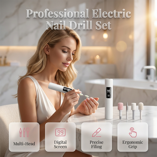 🥳💞HOT SALE 50% OFF💅✨Professional Electric Nail Polisher – Smooths thick nails, 99-speed display. Multiple heads for shaping & buffing. Salon at home! 🌟💎