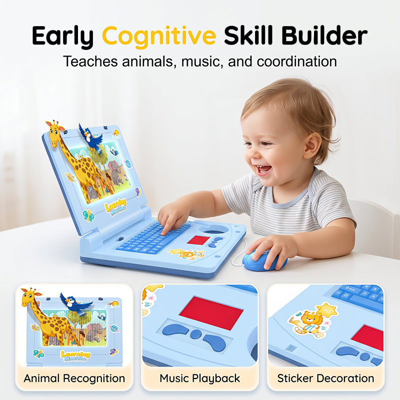 💻🎓 Kids Interactive Learning Toy Laptop – Educational Pretend Play Computer 🧠✨
