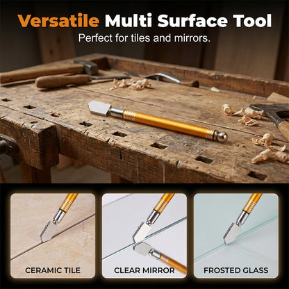🔥HOT SALE 50% OFF🔧💎Professional Diamond Glass Cutter – Precision carbide tip, alloy handle & anti‑slip grip. Clean cuts on tiles, mirrors & thick glass – save on professional fees! 🛠️✨