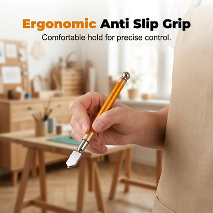 🔥HOT SALE 50% OFF🔧💎Professional Diamond Glass Cutter – Precision carbide tip, alloy handle & anti‑slip grip. Clean cuts on tiles, mirrors & thick glass – save on professional fees! 🛠️✨