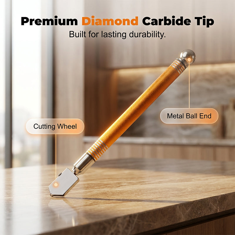 🔥HOT SALE 50% OFF🔧💎Professional Diamond Glass Cutter – Precision carbide tip, alloy handle & anti‑slip grip. Clean cuts on tiles, mirrors & thick glass – save on professional fees! 🛠️✨