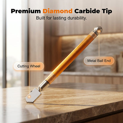 🔥HOT SALE 50% OFF🔧💎Professional Diamond Glass Cutter – Precision carbide tip, alloy handle & anti‑slip grip. Clean cuts on tiles, mirrors & thick glass – save on professional fees! 🛠️✨