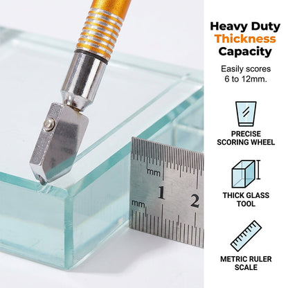 🔥HOT SALE 50% OFF🔧💎Professional Diamond Glass Cutter – Precision carbide tip, alloy handle & anti‑slip grip. Clean cuts on tiles, mirrors & thick glass – save on professional fees! 🛠️✨