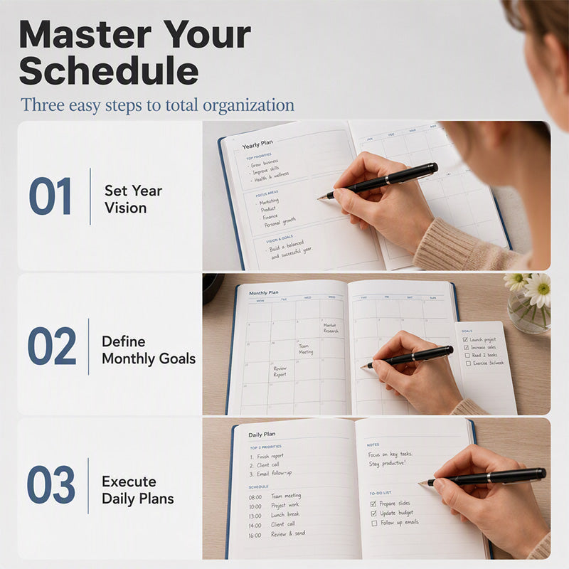 🔥2027 Daily Planner – Weekly & Monthly Organizer for Goals, Schedules & Productivity